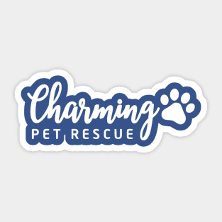 Charming Pet Rescue Logo - White Sticker